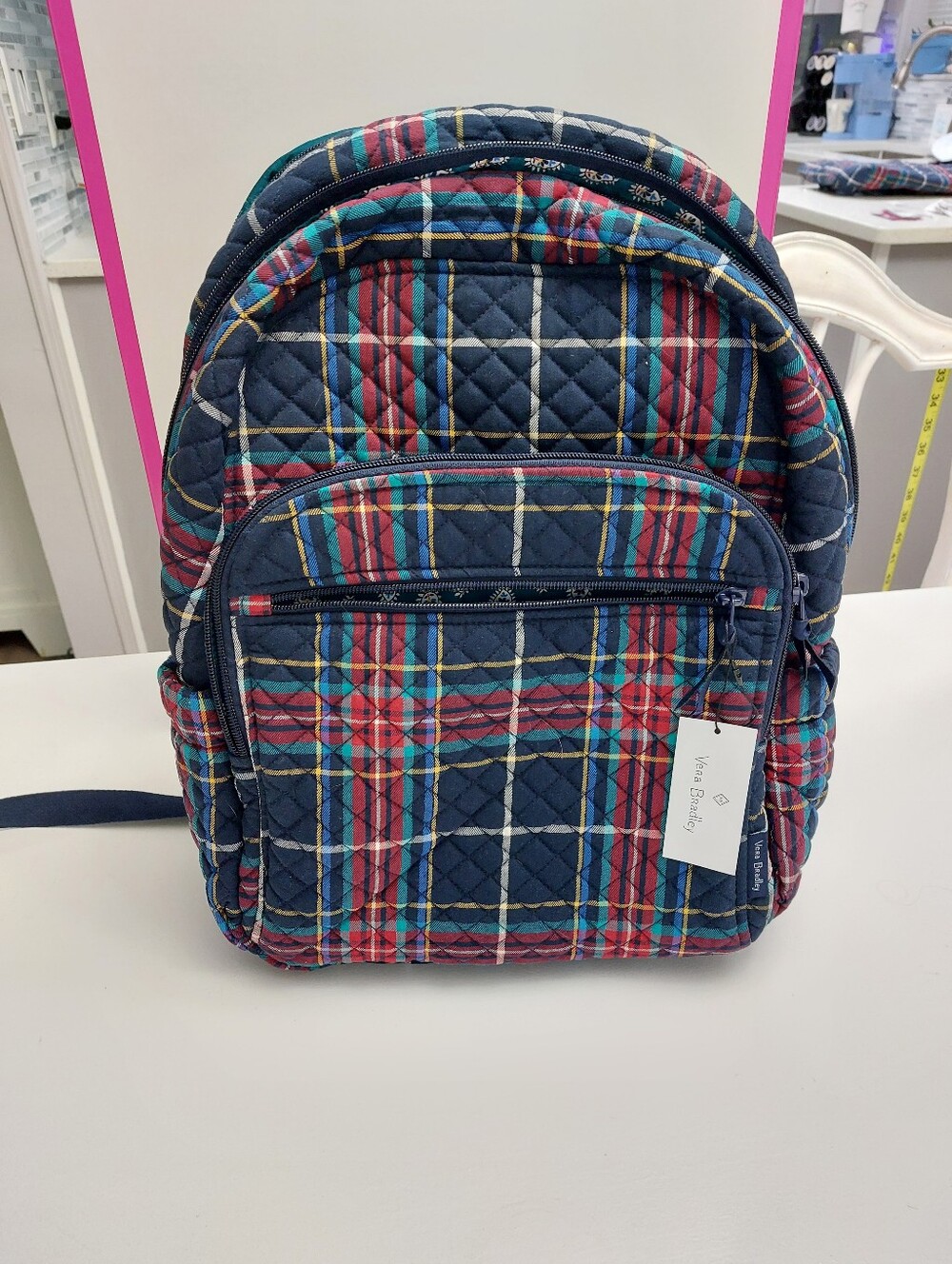 Vera Bradley Campus Backpack Tartan Plaid NWT